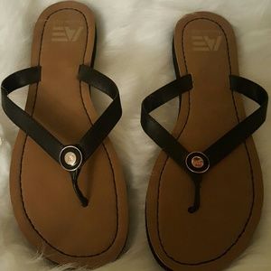 Black flip flops, American Eagle, size 11